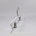 New fashion  White female wooden pearl nickel flat hook and clips for shirt leisure clothing hanger DL426